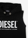 Diesel Schwarzes Mädchen-Kapuzenkleid Diesel