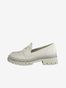 Tamaris Cremefarbene Leder-Slipper Tamaris