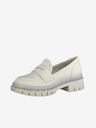 Tamaris Cremefarbene Leder-Slipper Tamaris