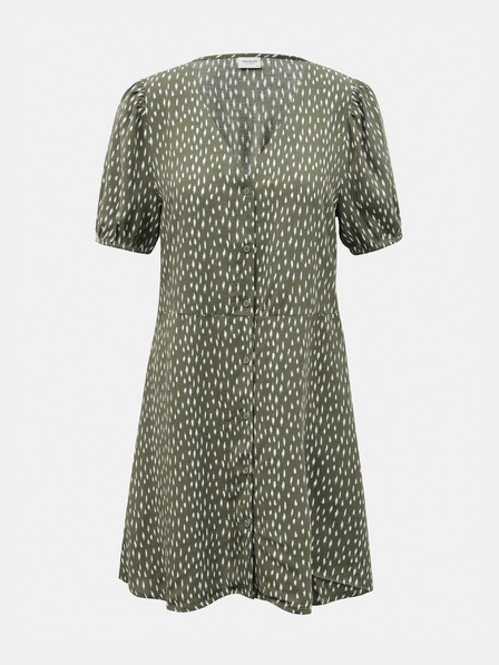 Jacqueline de Yong Grün gemustertes Kleid mit Knöpfen JDY Staar