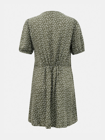 Jacqueline de Yong Grün gemustertes Kleid mit Knöpfen JDY Staar