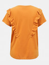 Jacqueline de Yong JDY Karen Orange gerafftes T-Shirt
