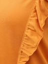 Jacqueline de Yong JDY Karen Orange gerafftes T-Shirt