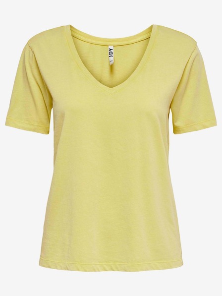 Jacqueline de Yong Gelbes Basic-Shirt JDY Farock