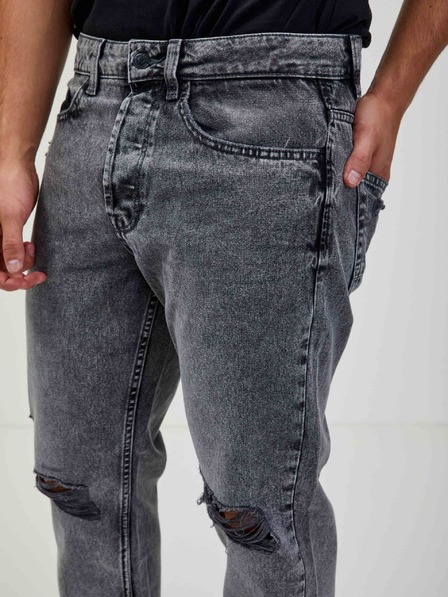 ONLY & SONS Graue, gerade geschnittene Jeans mit Ripped- und Distressed-Effekt ONLY & SONS Avi