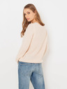 CAMAIEU Cremefarbener Pullover mit V-Ausschnitt CAMAIEU
