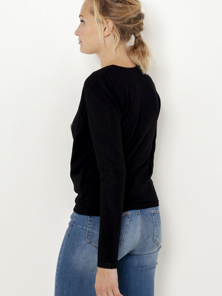CAMAIEU Schwarzes Top mit eingenähter Bluse CAMAIEU