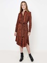 CAMAIEU Braun gemustertes Hemdkleid CAMAIEU