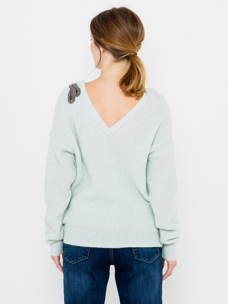 CAMAIEU Hellblauer Pullover aus Wollmischung CAMAIEU