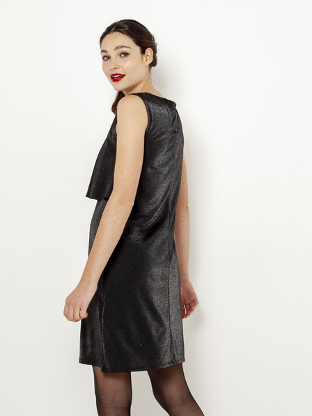 CAMAIEU Schwarzes glänzendes Kleid CAMAIEU