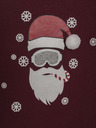 CAMAIEU Burgunderfarbenes Mädchen-Weihnachts-T-Shirt CAMAIEU