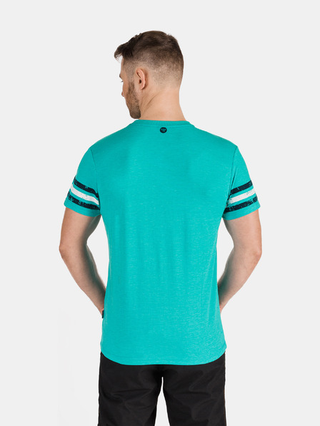 Sam 73 Türkisfarbenes bedrucktes Herren-T-Shirt SAM 73