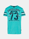 Sam 73 Türkisfarbenes bedrucktes Herren-T-Shirt SAM 73