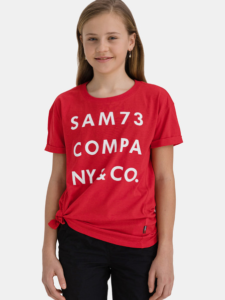 Sam 73 Rotes bedrucktes Mädchen-T-Shirt SAM 73
