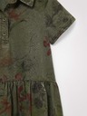 Desigual Khakifarbenes gemustertes Kleid für Mädchen Desigual Mickey Camo Flower