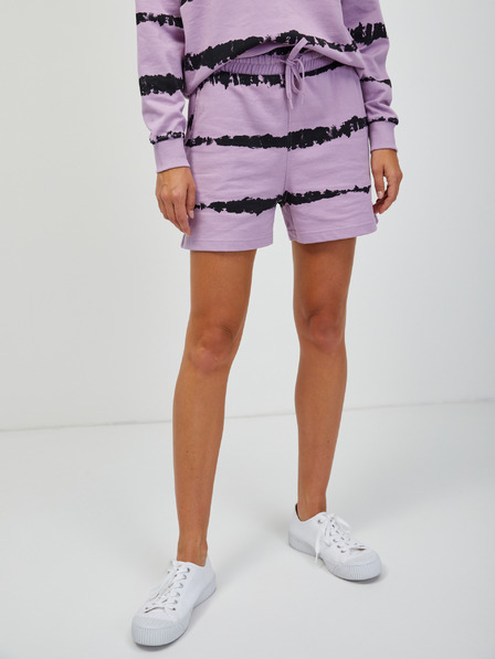 ICHI Hellviolette gemusterte Damen-Sweatpants ICHI