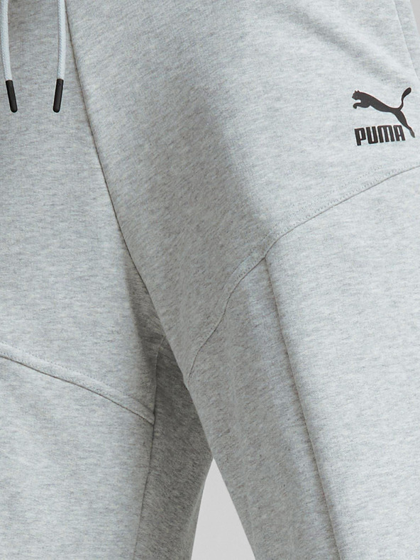 Puma Hellgraue melierte Damen-Jogginghose mit Schlitzen von Puma