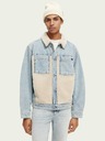 Scotch & Soda Blaue Herren-Isolierjacke aus Jeansstoff Scotch & Soda