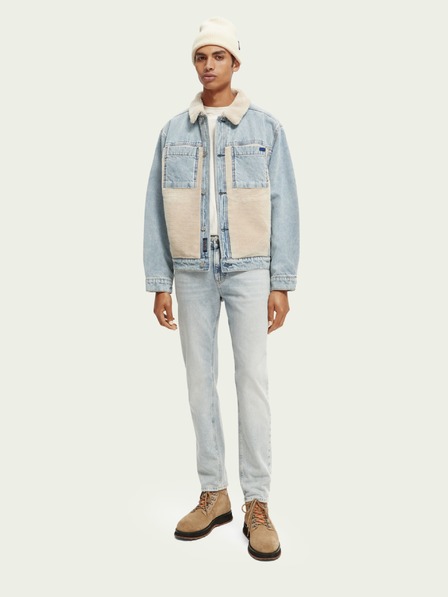 Scotch & Soda Blaue Herren-Isolierjacke aus Jeansstoff Scotch & Soda