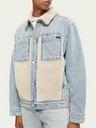 Scotch & Soda Blaue Herren-Isolierjacke aus Jeansstoff Scotch & Soda
