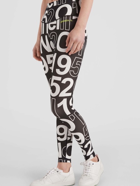 O'Neill Weiß und schwarz gemusterte Sportleggings für Damen O'Neill Multi