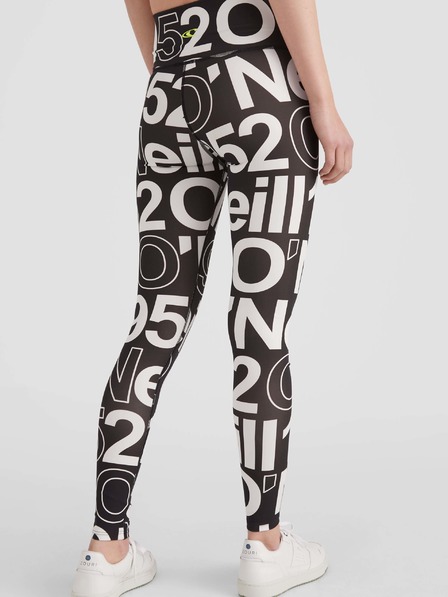 O'Neill Weiß und schwarz gemusterte Sportleggings für Damen O'Neill Multi