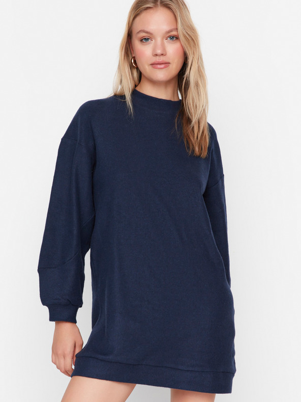 Trendyol Dunkelblau Damen Sweatshirt Kleid Trendyol