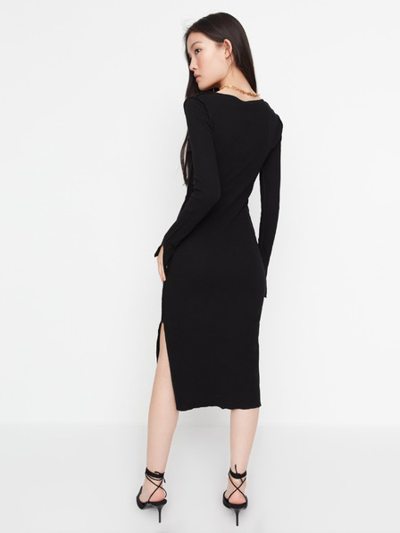 Trendyol Schwarzes Damen ärmelloses Midikleid Trendyol