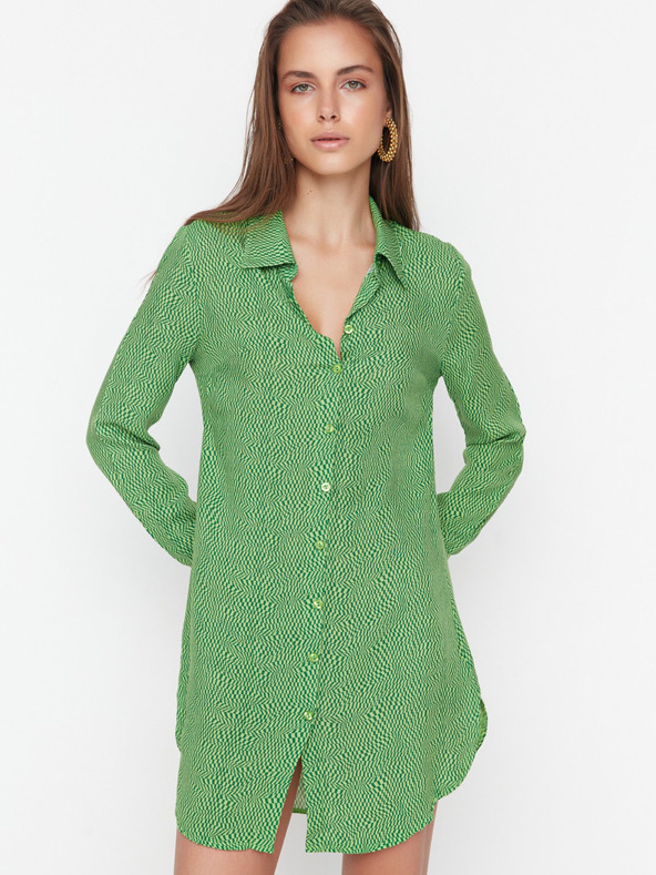 Trendyol Grünes Damen-Langhemd Trendyol