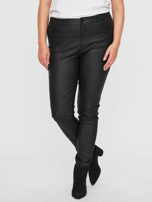 Vero Moda Curve Schwarze Lederhose VERO MODA CURVE Seven