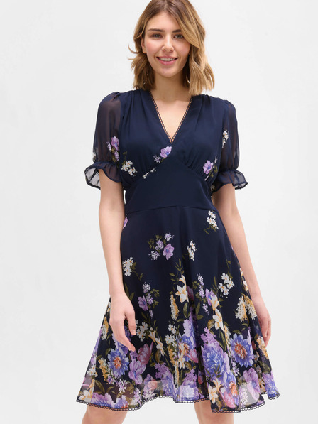 Orsay Dunkelblau geblümtes Kleid von ORSAY
