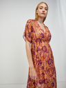 Orsay Orangefarbenes Maxikleid mit Blumenmuster ORSAY