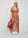 Orsay Orangefarbenes Maxikleid mit Blumenmuster ORSAY
