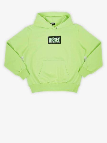 Diesel Neongrüner Mädchen-Kapuzenpullover Diesel