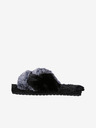 Skechers Graue und schwarze Skechers Hausschuhe für Frauen