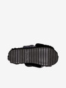 Skechers Graue und schwarze Skechers Hausschuhe für Frauen
