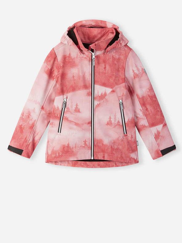 Reima Rosa gemusterte wasserdichte Softshell-Jacke Reima Aitoo für Mädchen