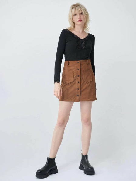 Salsa Jeans Brauner Wildlederminirock Salsa Jeans