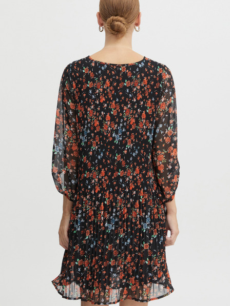 ICHI Schwarzes geblümtes Kleid ICHI