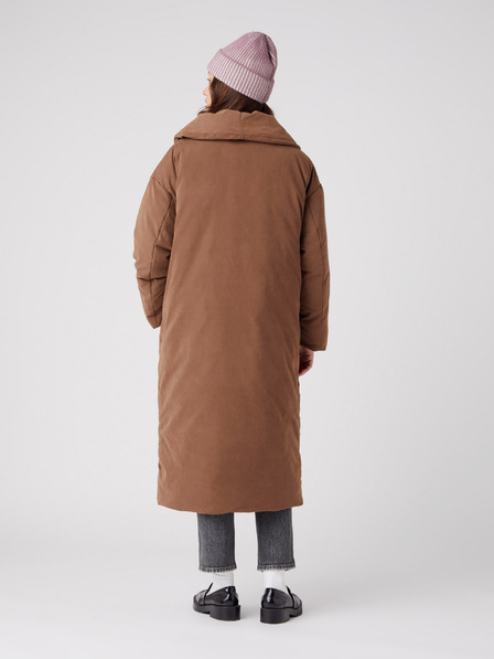 Wrangler Brauner Damen Wintermantel mit Kragen Wrangler