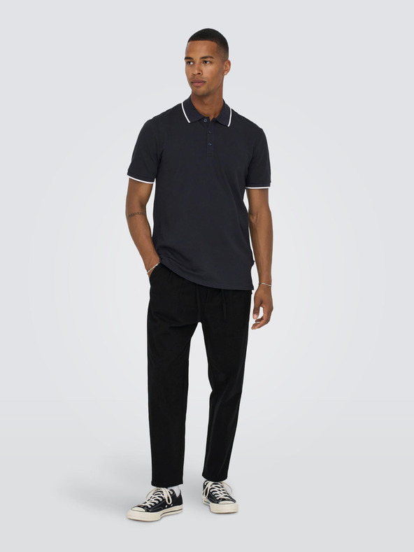 ONLY & SONS Schwarze Cropped-Chinohose ONLY & SONS Dew