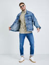 Blend Beigefarbener Herren-Rippstrickpullover