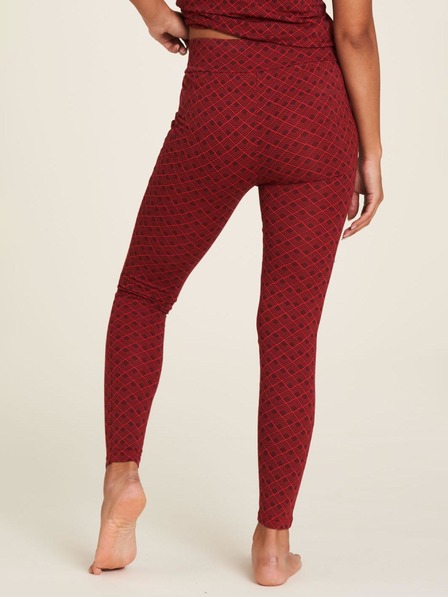Tranquillo Rot gemusterte Damen-Leggings Tranquillo