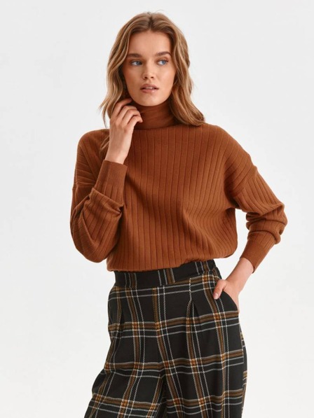 TOP SECRET Brauner Damen-Rollkragenpullover TOP SECRET
