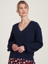 Tranquillo Dunkelblauer Damen-Rippenpullover Tranquillo