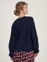 Tranquillo Dunkelblauer Damen-Rippenpullover Tranquillo