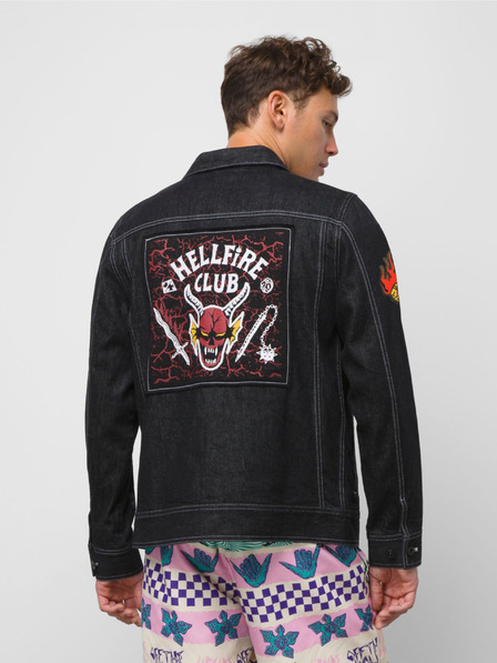 Vans Schwarze Unisex-Jeansjacke VANS Hellfire Club
