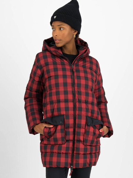 Blutsgeschwister Schwarz und rot karierte Steppjacke Blutsgeschwister