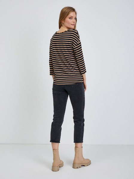 Orsay Schwarz-weiß gestreiftes T-Shirt mit 3/4-Ärmeln von ORSAY
