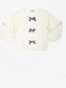 Tom Tailor Weißer Mädchen-Rippenpullover mit Schleifen Tom Tailor